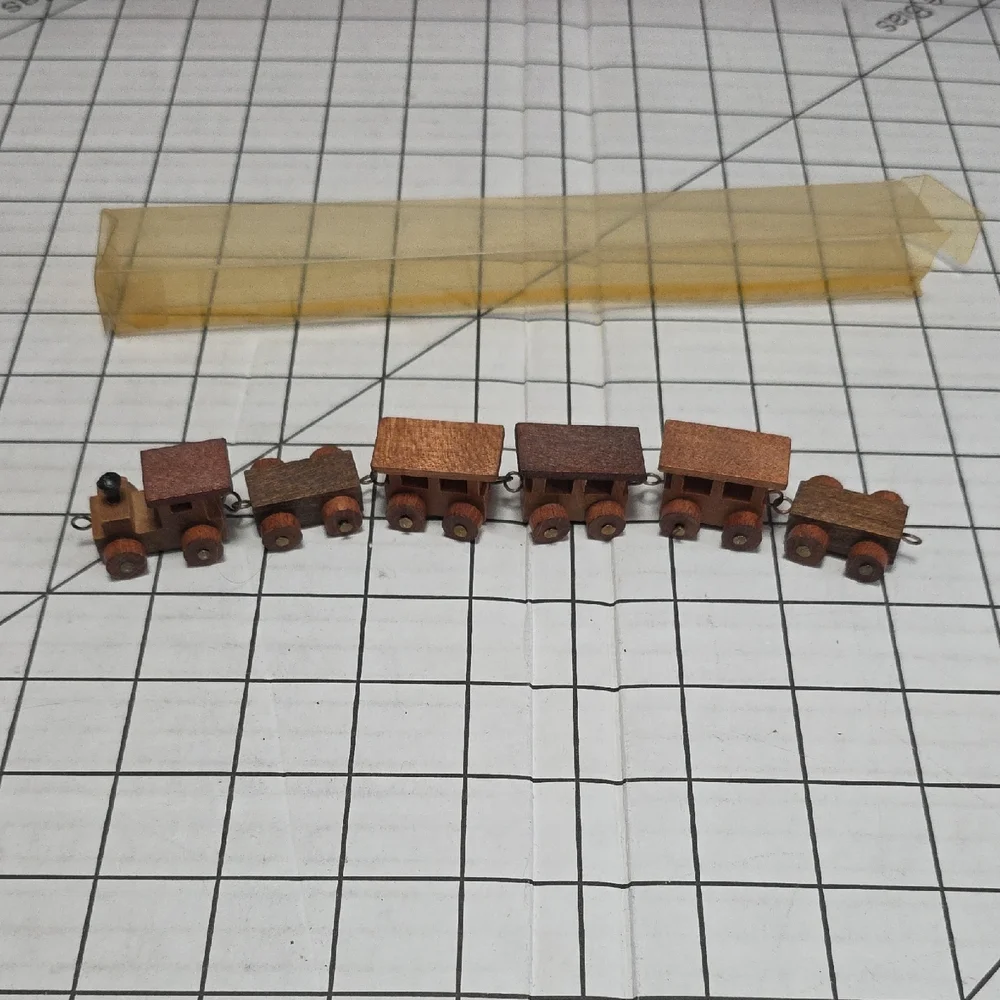 Wooden Block Set Loquai Holzkunst West Germany Original Wooden Train Set Vintage